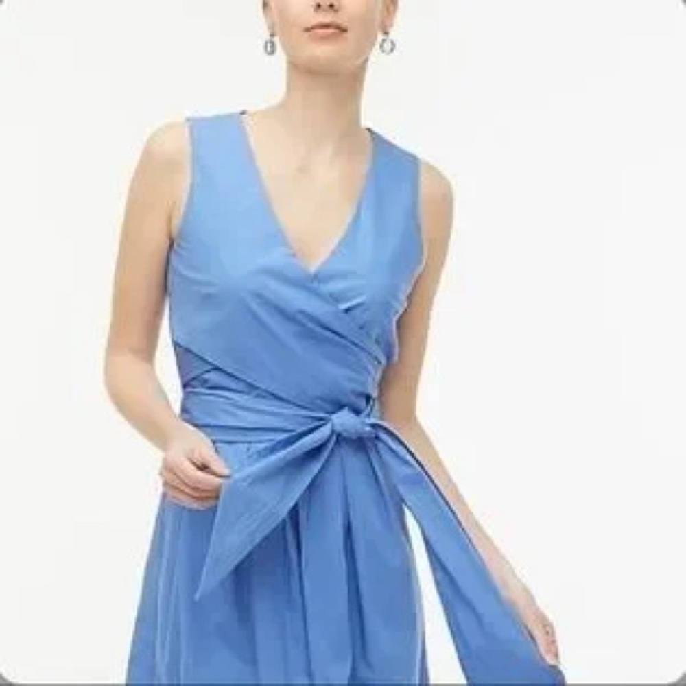 NWT JCrew V-neck wrap midi dress - Picture 3 of 9